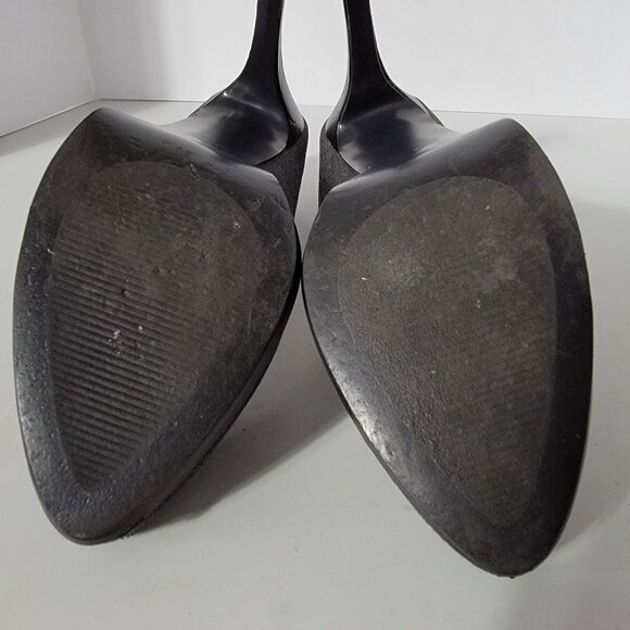 Nine West Womens Size 8 M Stiletto Pumps Dark Gray Hounds Tooth Fabric - Picture 6 of 10